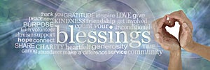 Sending you my heart felt Blessings Word Cloud