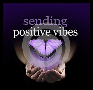 Sending you posistive vibes with a purple butterfly