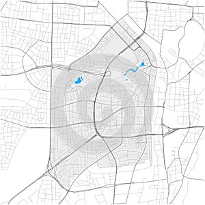 Sendling-Westpark, MÃ¼nchen, Deutschland high detail vector map