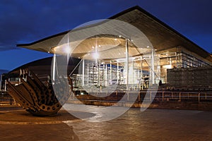 Senedd in Cardiff Bay, Wales photo