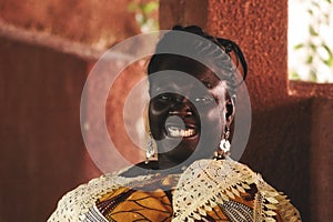Portait of adult african people who are very poor in Senegal