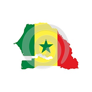 Senegal map and flag photo