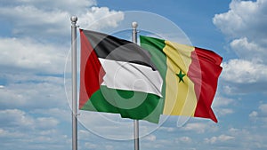 Senegal and Palestine two flags