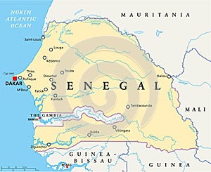Senegal Political Map