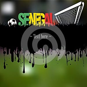 Senegal with a soccer ball and gate