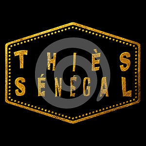 Senegal Thies Seal Map Design