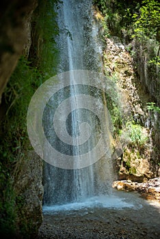 Senerchia waterfalls, WWF naturalistic oasis, in Campania, Salerno. View of the route, panoramas and details of nature photo