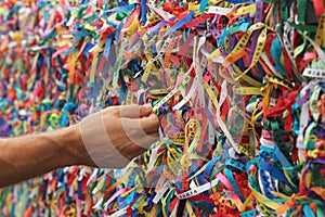 Senhor do Bonfin Ribbons in Pelourinho, Salvador, Bahia, Brazil