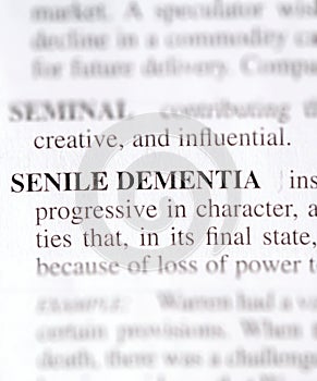 senile dementia