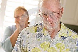 Senior Adult Couple in Dispute or Consoling