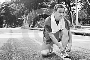 Senior Adult Jogging Running Exercise Sport Activity Concept