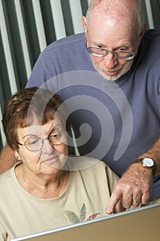 Senior Adults on Laptop Computer