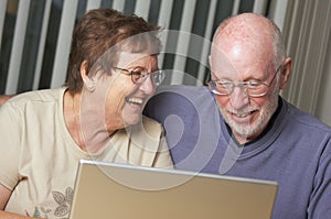 Senior Adults on Laptop Computer