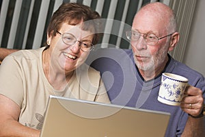 Senior Adults on Laptop Computer