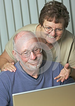 Senior Adults on Laptop Computer