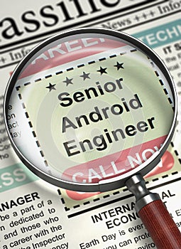 Senior Android Engineer Join Our Team. 3D.