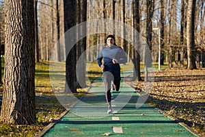 Senior athlete running in the park