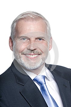 Senior businessman portrait smile friendly