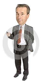 Senior businessman's caricature