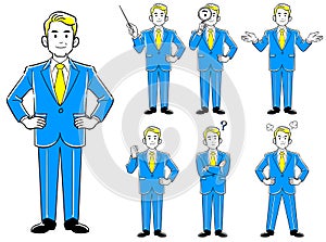 Senior businessman`s pose _ 7 kinds of sets 2