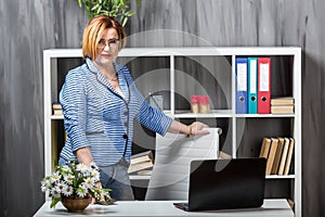 Senior businesswoman working in office