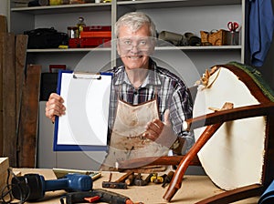 Senior carpenter portrait