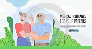 Senior Citizen Health Insurance plan or medical insurance policy, medical coverage offer for parents grandparents