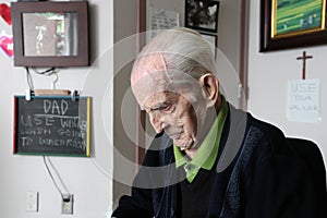 Senior citizen in long term care facility photo