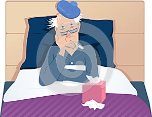 Senior citizen sick