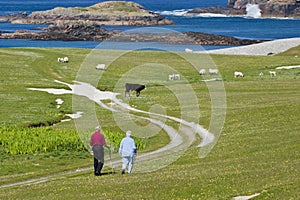 Senior citizen take a walk