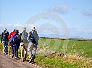 Senior Citizens Walking.
