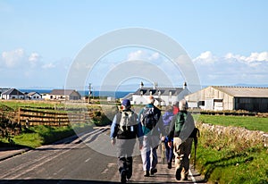Senior Citizens Walking.
