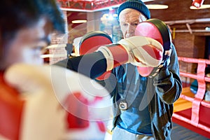 Senior Coach in Boxing Ring