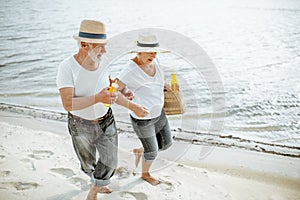 Senior couple on the beach