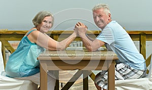 Senior couple at beach