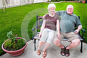 Senior Couple on Bench