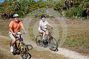 Senior Couple on Bike Ride