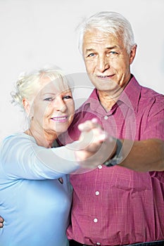 Senior couple dancing