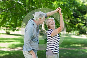 Senior couple dancing