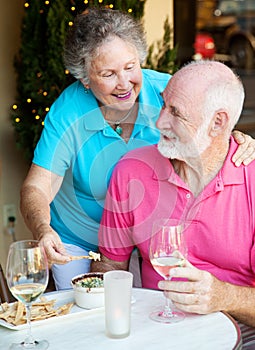 Senior Couple Dining Out