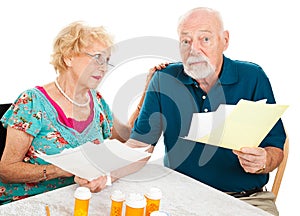 Senior Couple Distressed by Medical Bills photo