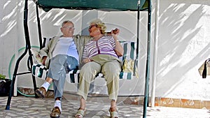 Senior couple enjoying together