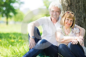 Senior couple enjoying togetherness