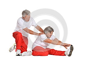 Senior Couple Exercising