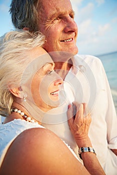 Senior Couple Getting Married In Beach Ceremony