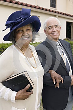 Senior Couple Going to Church on Sunday portrait