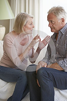 Senior Couple Having Argument At Home