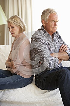 Senior Couple Having Argument At Home