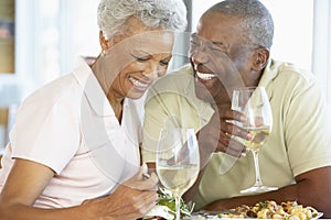 Senior Couple Having Lunch Together