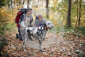 Senior couple hiking; Active retirment lifestyle